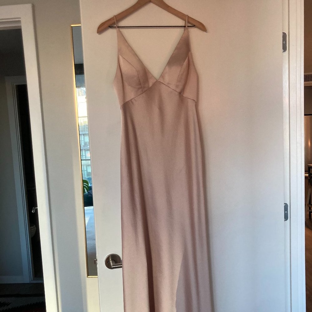 Jenny Yoo Prosecco Luxe Satin Eloise Dress Size 8